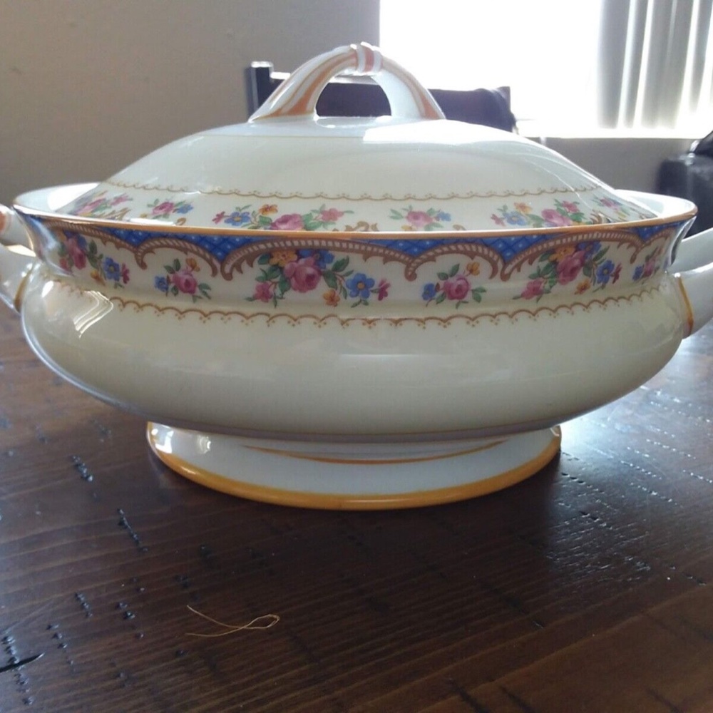 Paragon By Appointment England Vintage Covered Tureen Floral Beige Serving Dish
